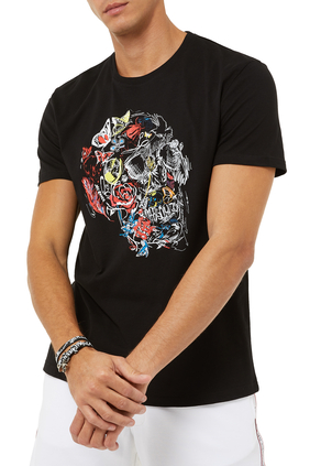 Sketch Skull Print T-Shirt